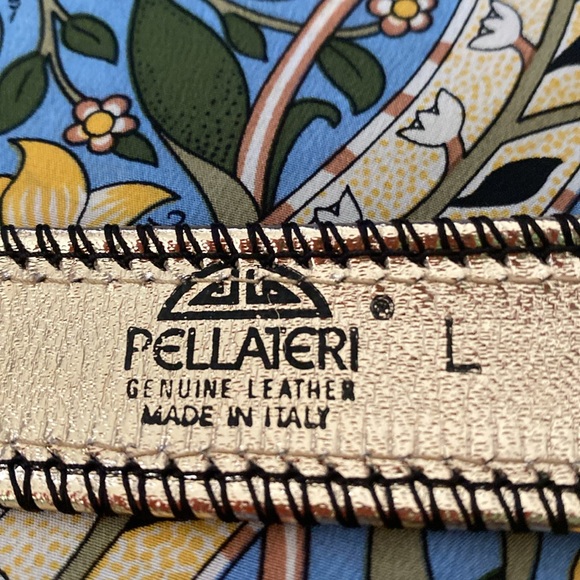 Blue with gold buckle stitching on 28.5-32.5” - Picture 2 of 3